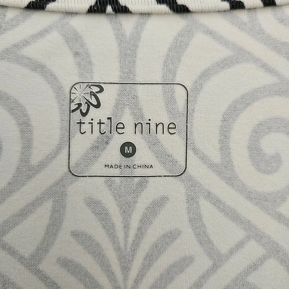 Title Nine Black and White Sheath Midi Dress V-Neck - Picture 5 of 10